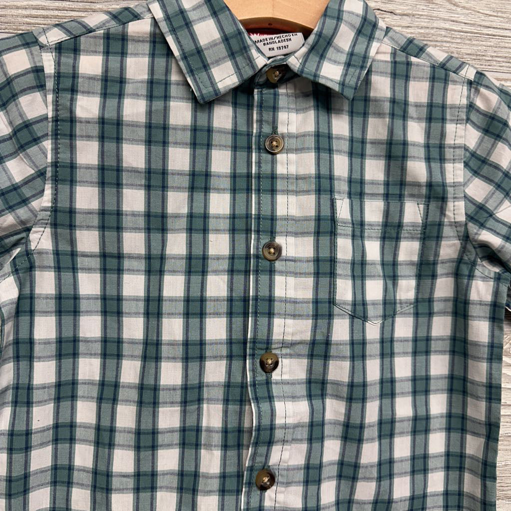 Button Up SS Shirt Gingham 4t