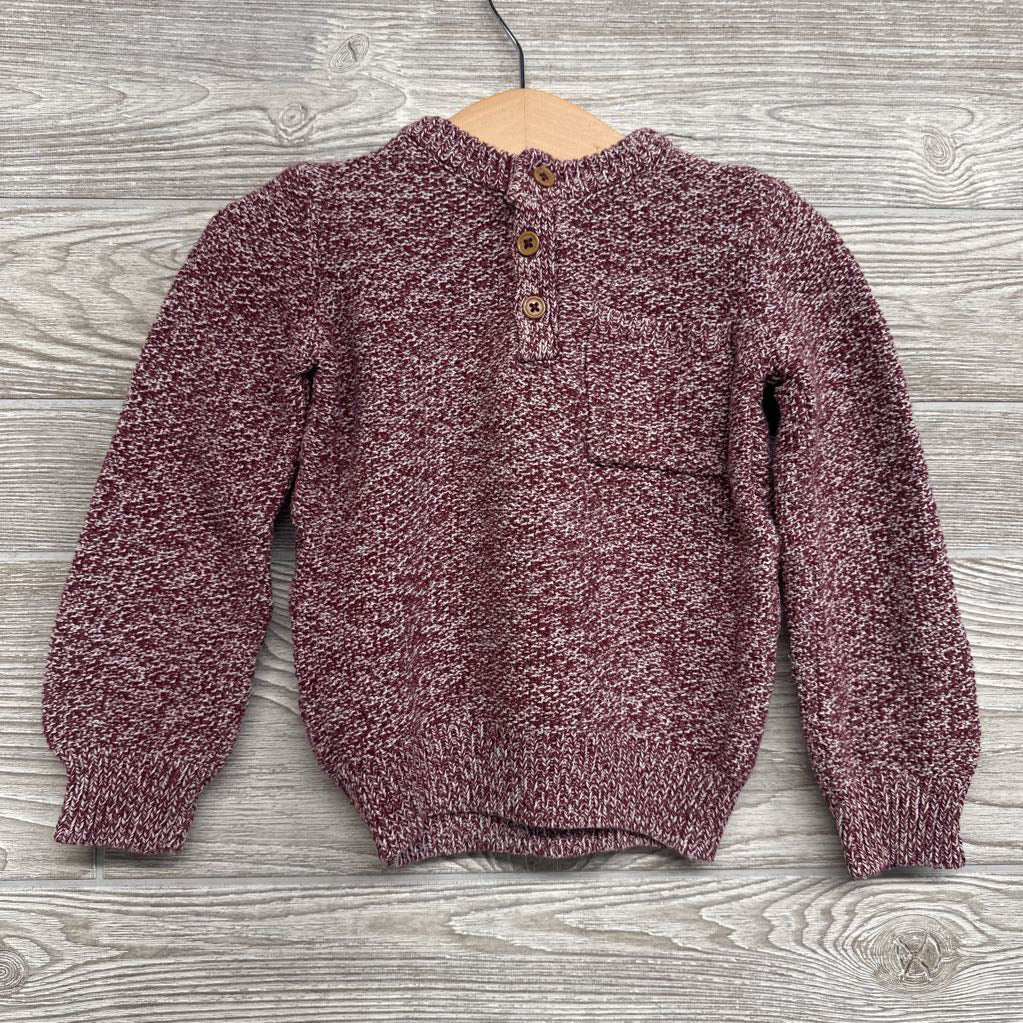 Henley Sweater W/ Pocket 2t