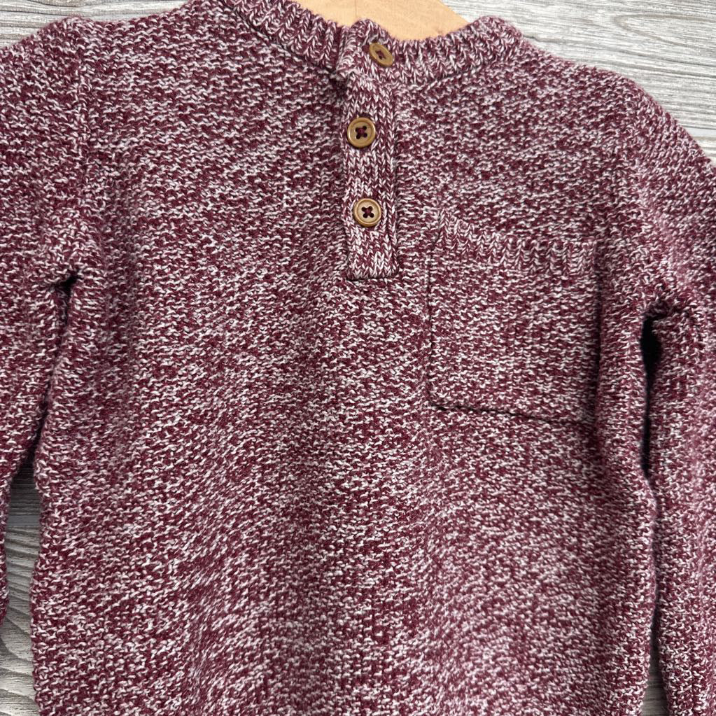 Henley Sweater W/ Pocket 2t