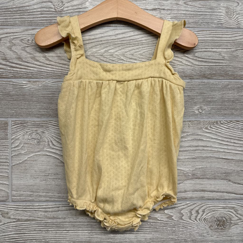 Ruffle Strap Pointelle Bubble Romper 12-18M