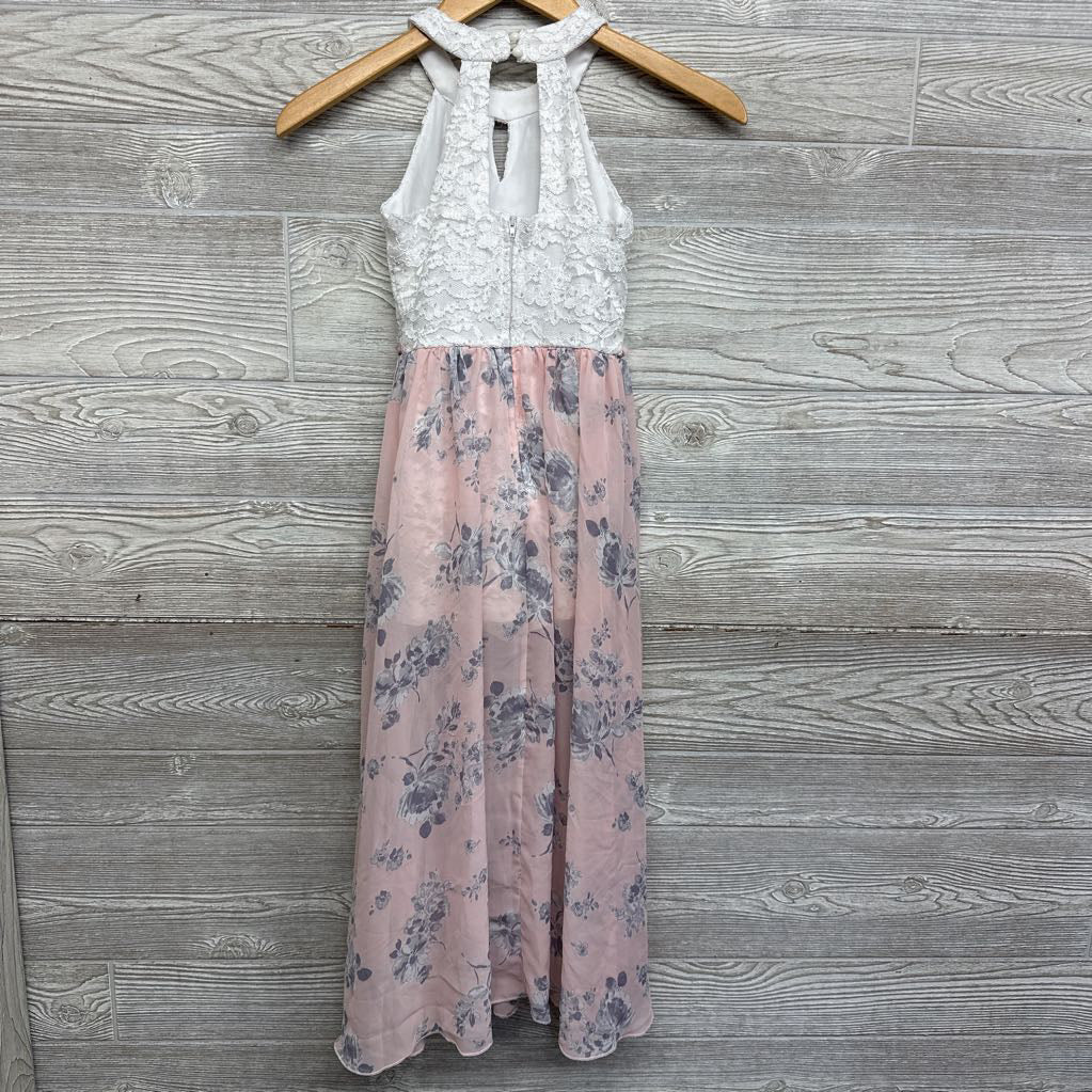 High Low Sheer Dress Jewels Flowers 7