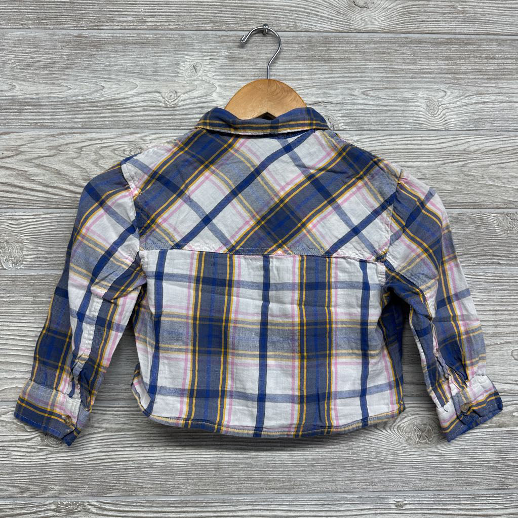 Plaid Flannel Button Up Shirt 6-6x