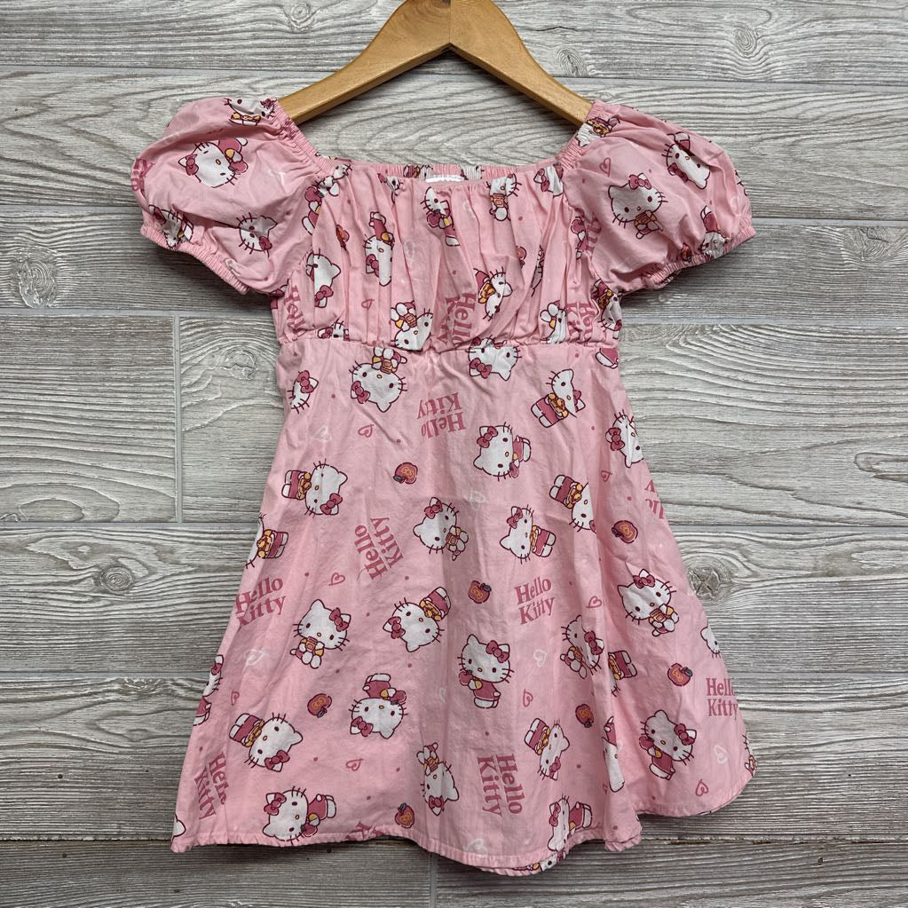 Smocked Back Square Neck Dress Apples 4-5