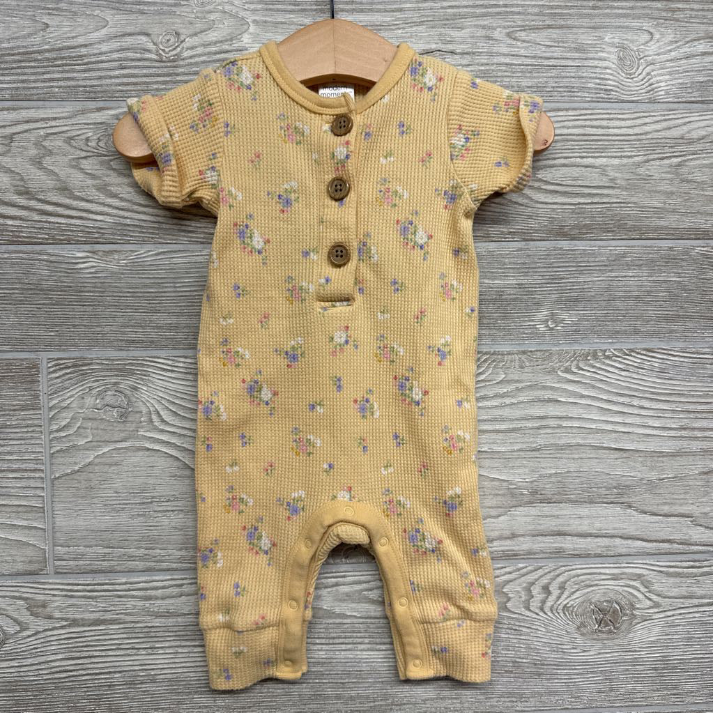 Waffle Knit Jumpsuit Flowers 0-3M