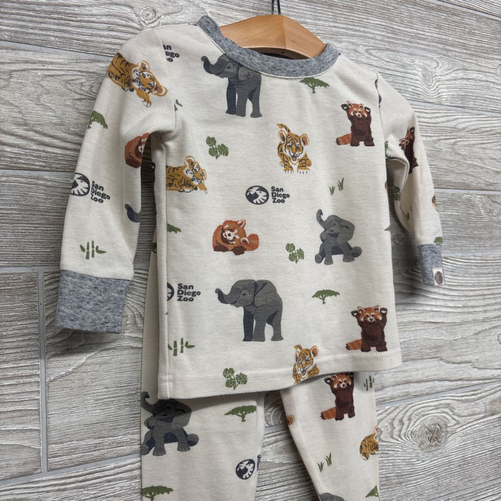 2 Pc Organic Pj Animals 2t