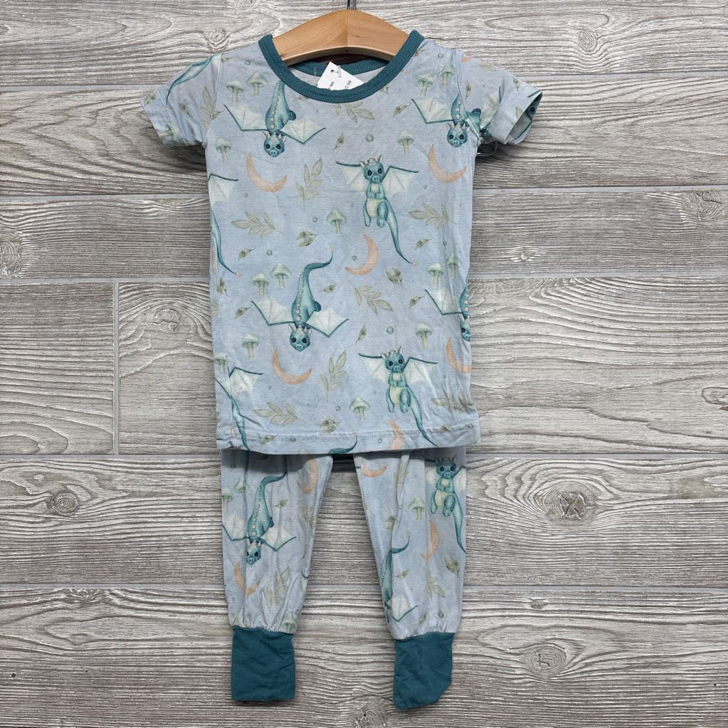 2 Pc Bamboo Pjs Dragons 12-18M