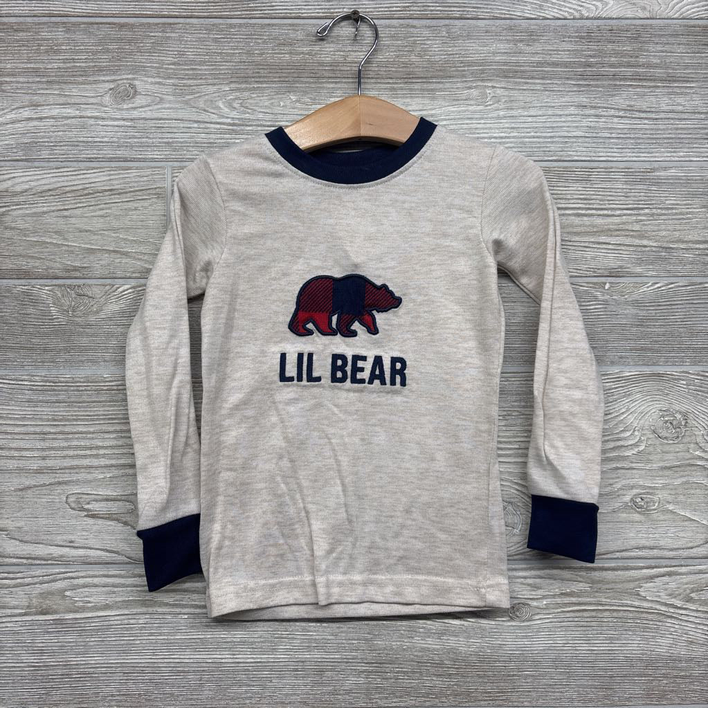 2 Pc LS PJs Lil Bear Plaid 5t