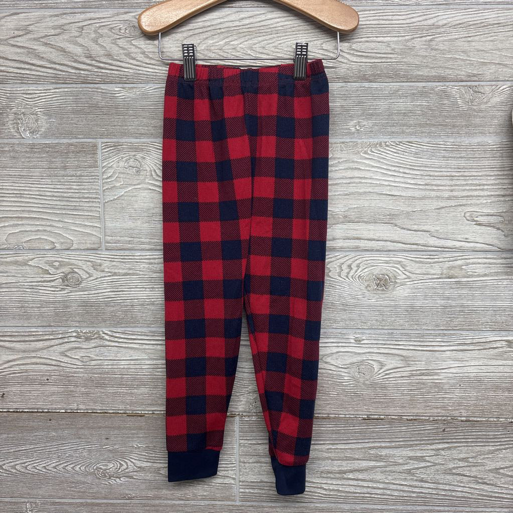 2 Pc LS PJs Lil Bear Plaid 5t