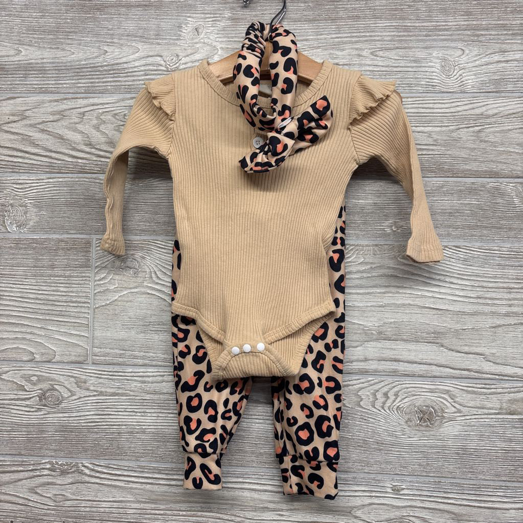 Ribbed Bodysuit W/ Animal Print Pants 18-24M