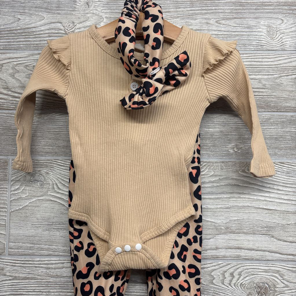 Ribbed Bodysuit W/ Animal Print Pants 18-24M