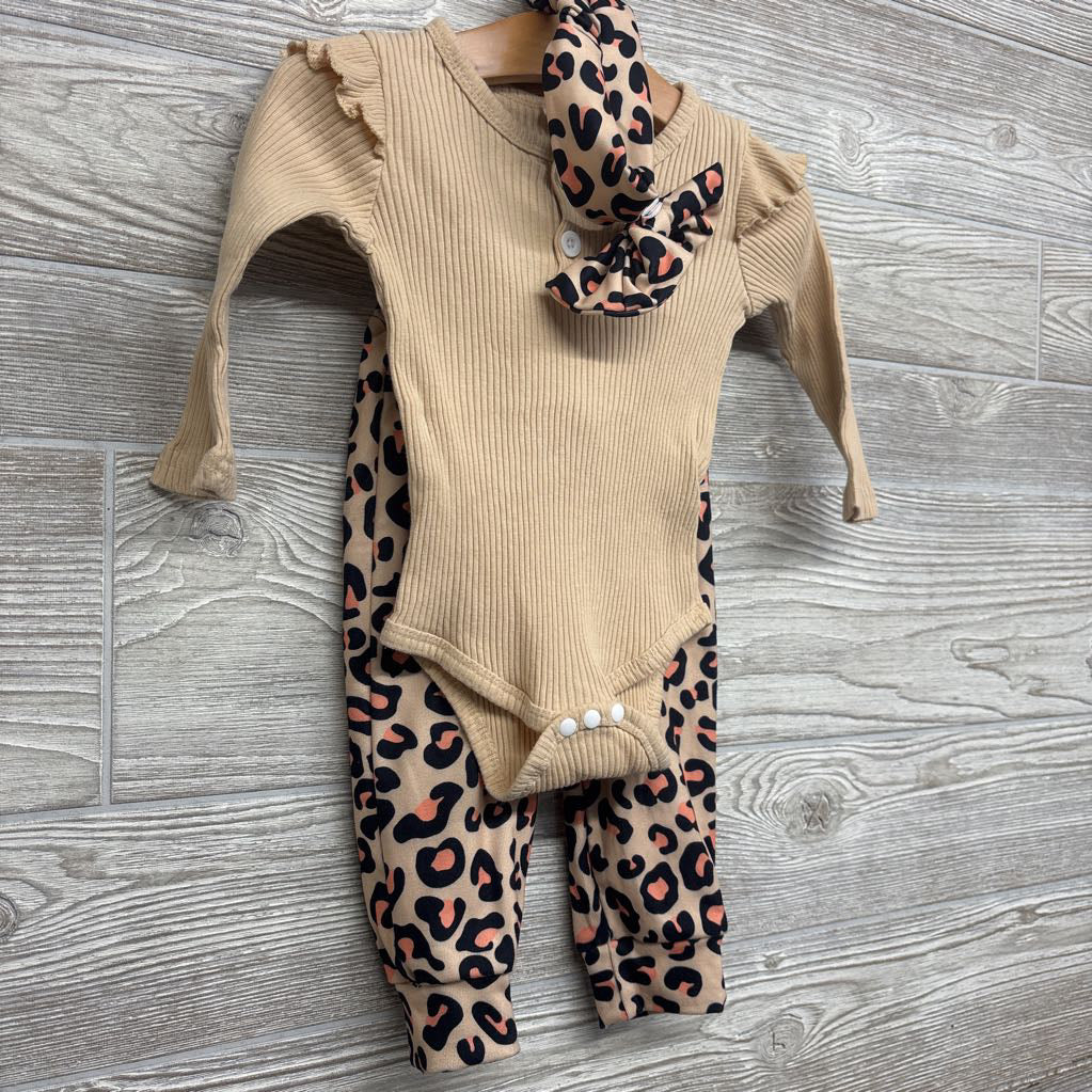 Ribbed Bodysuit W/ Animal Print Pants 18-24M