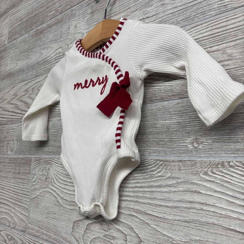 Ribbed LS Bodysuit Merry 0-3M