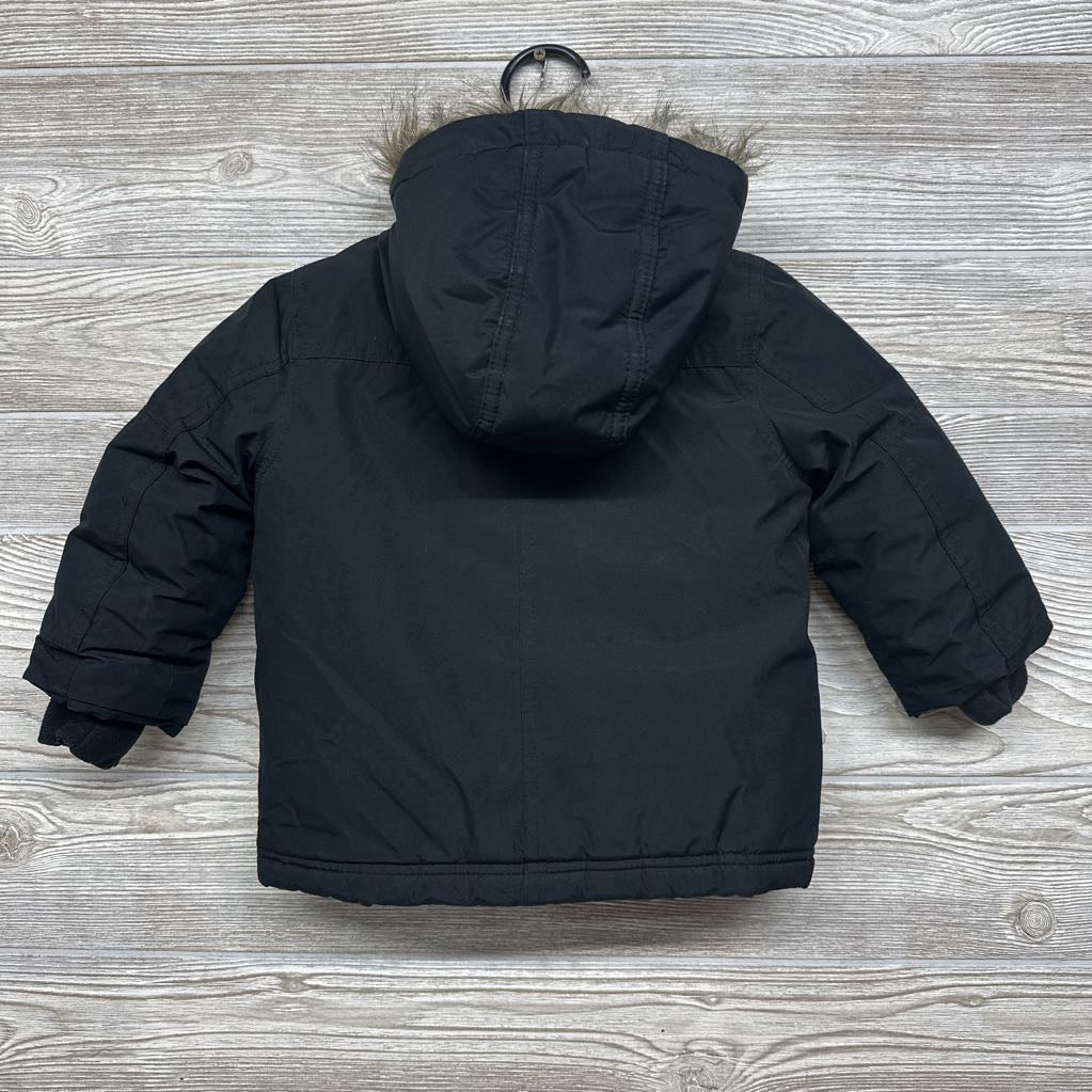 Winter Coat Faux Fur Hood 2t