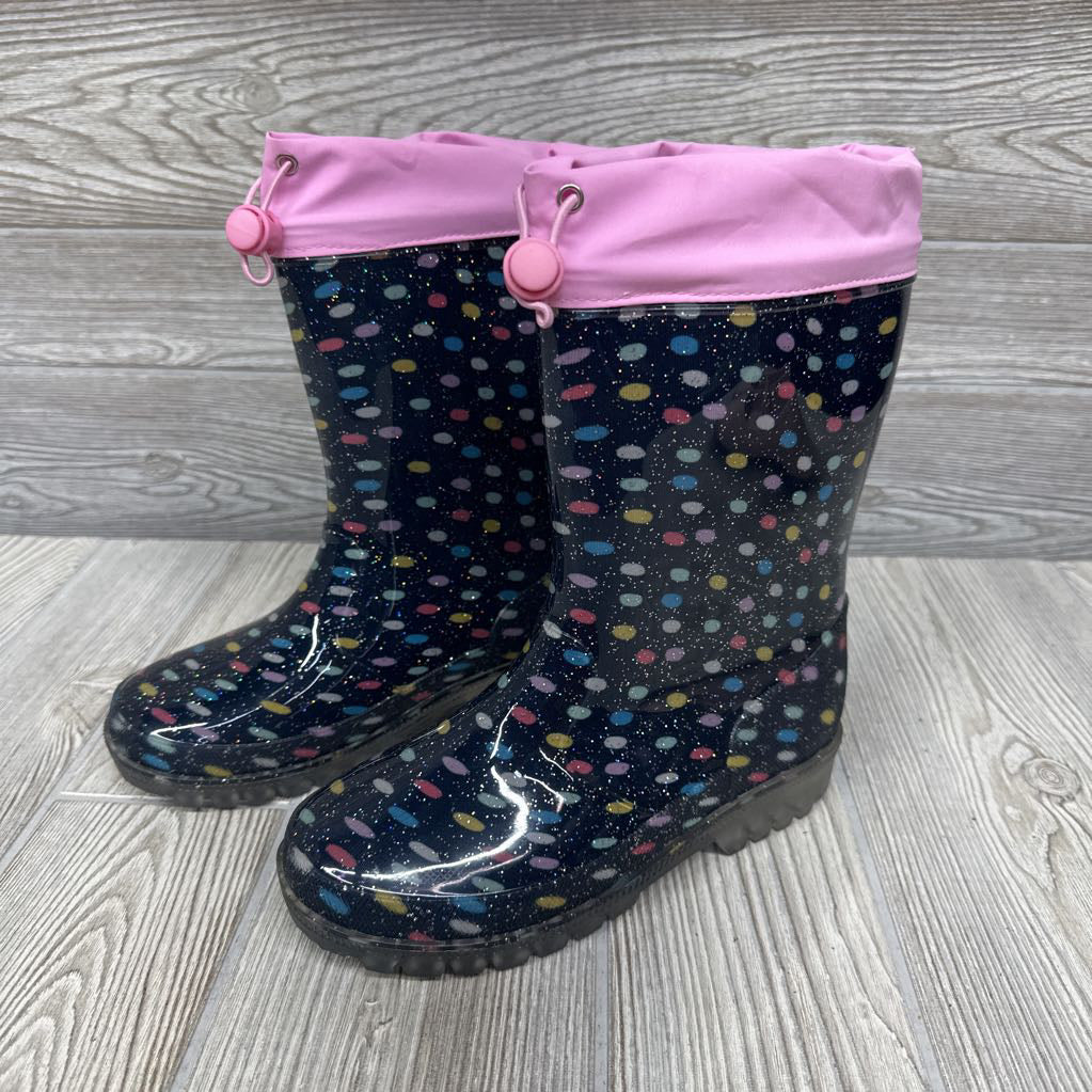 NEW Rain Boots Dots 2y
