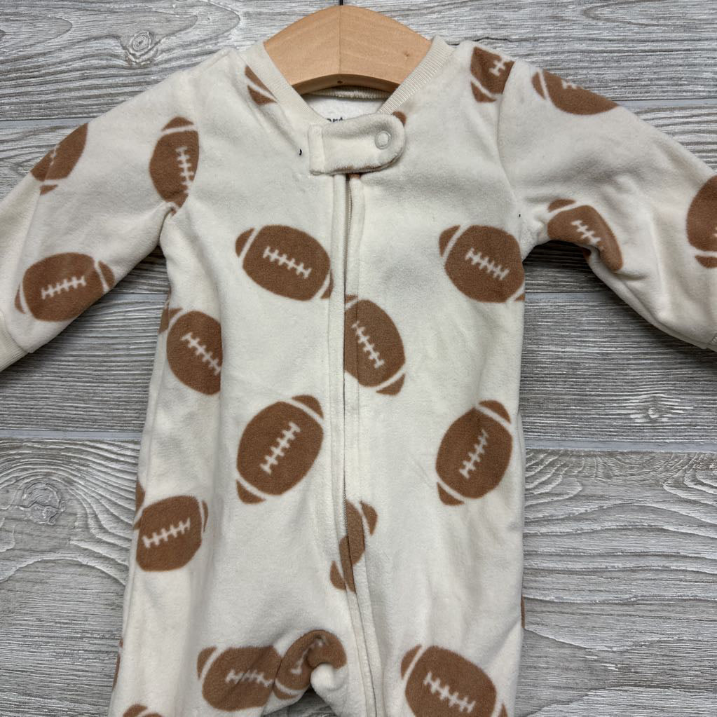 Plush Blanket Sleeper Footballs NB