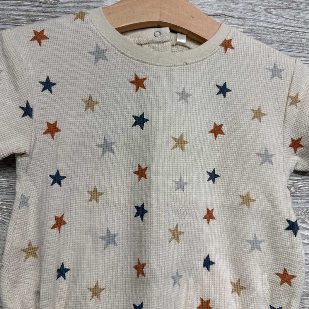 NEW Organic Bubble Suit Waffle Knit Stars 3-6M