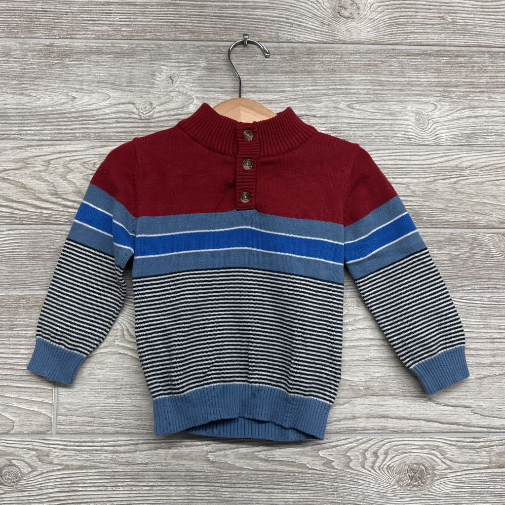 Henley Sweater Stripes 12-18M
