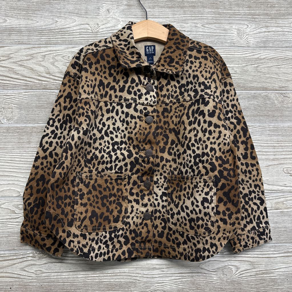 NEW Denim Jacket Animal Print 6-7