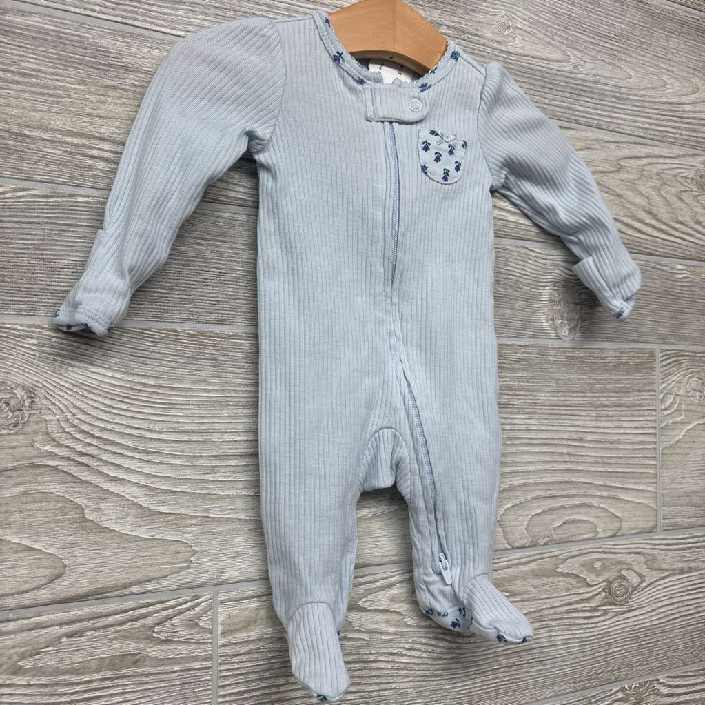 Ribbed Sleep & Play Flowers NB