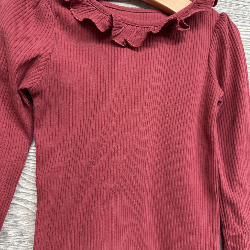Ribbed LS Shirt Ruffles 4