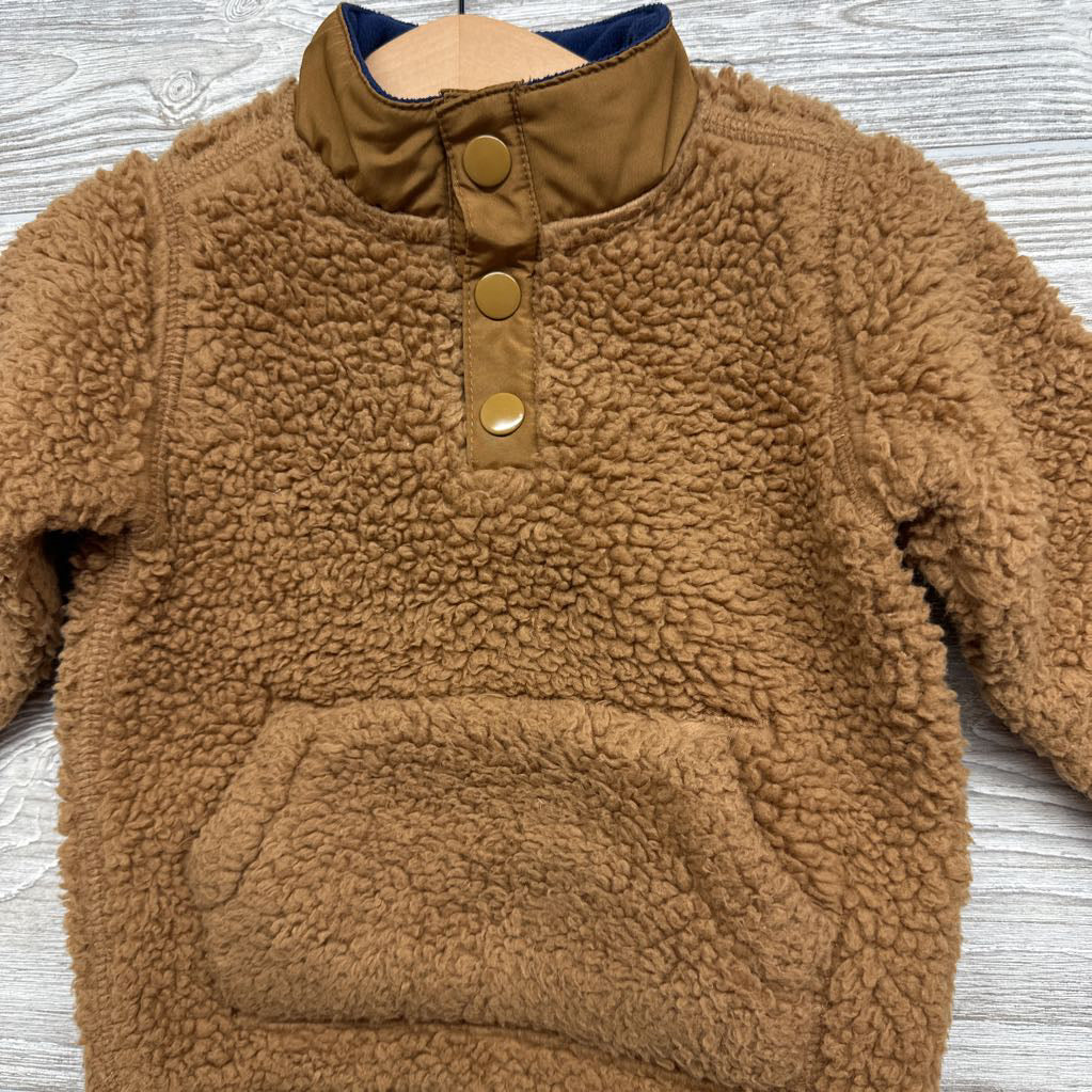 Fleece Lined 1/4 Snap Sherpa Pullover 18M