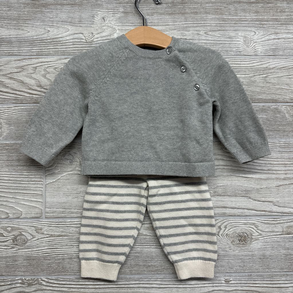 Sweater Shirt & Pants Stripes W/ Booties 6-12M