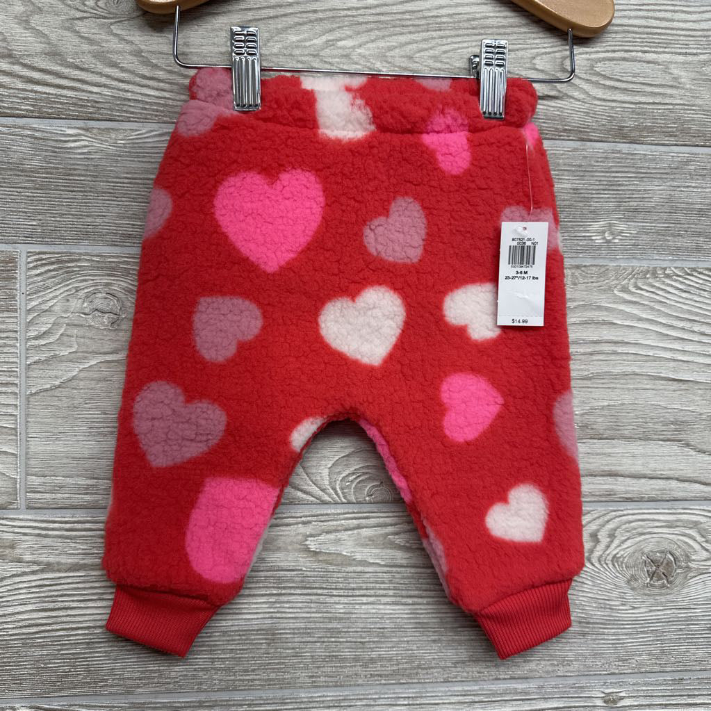 NEW Fleece Pants Hearts 3-6M