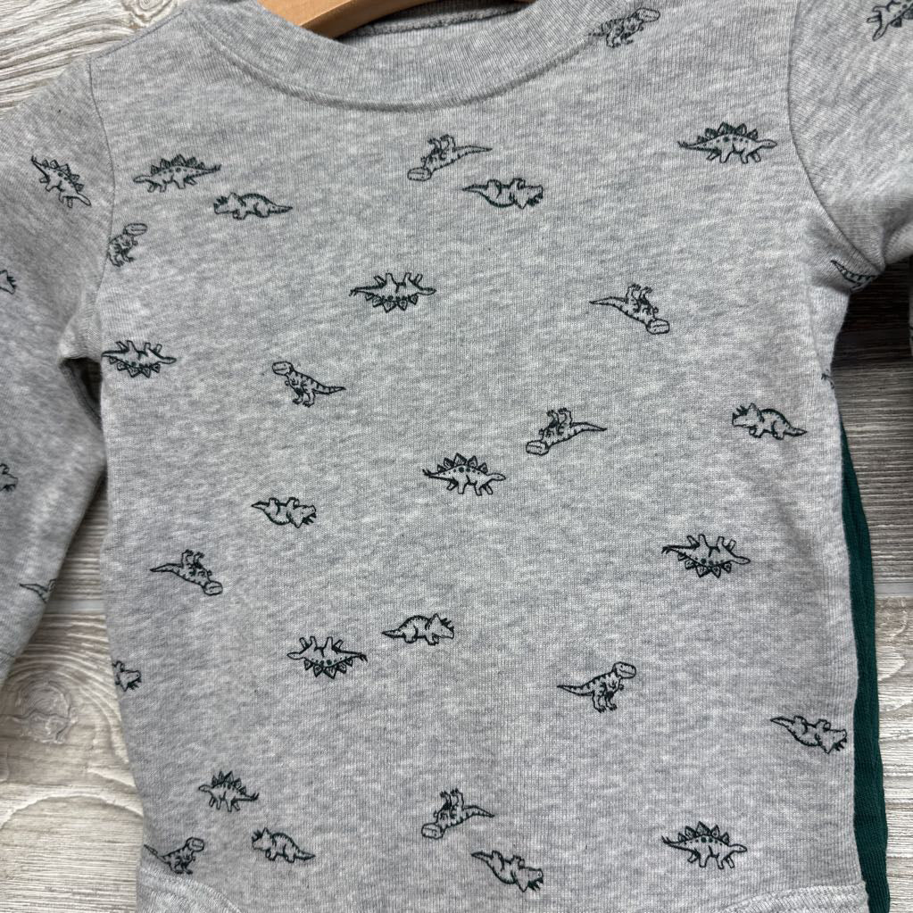 LS Bodysuit Dinosaurs & Sweatpants 6M