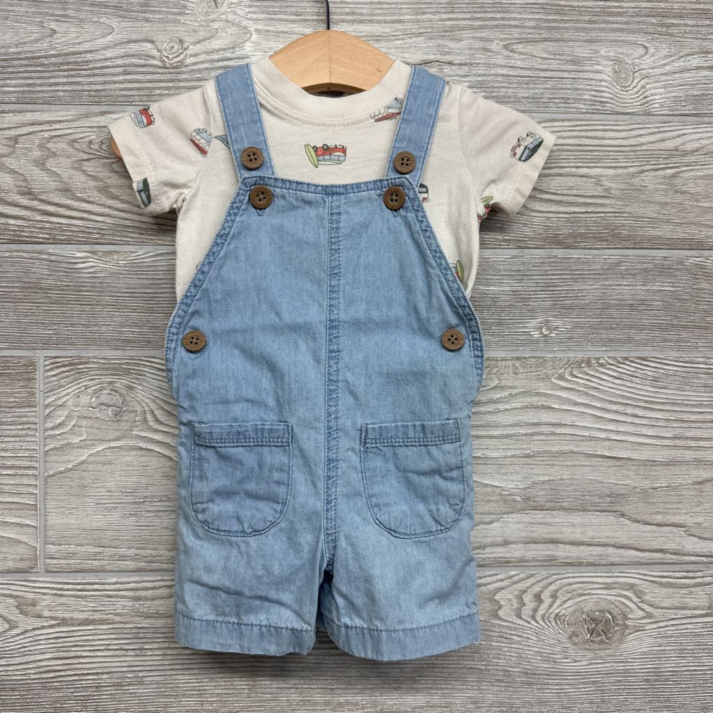 Chambray Shortalls W/ Shirt Surf Van 3M