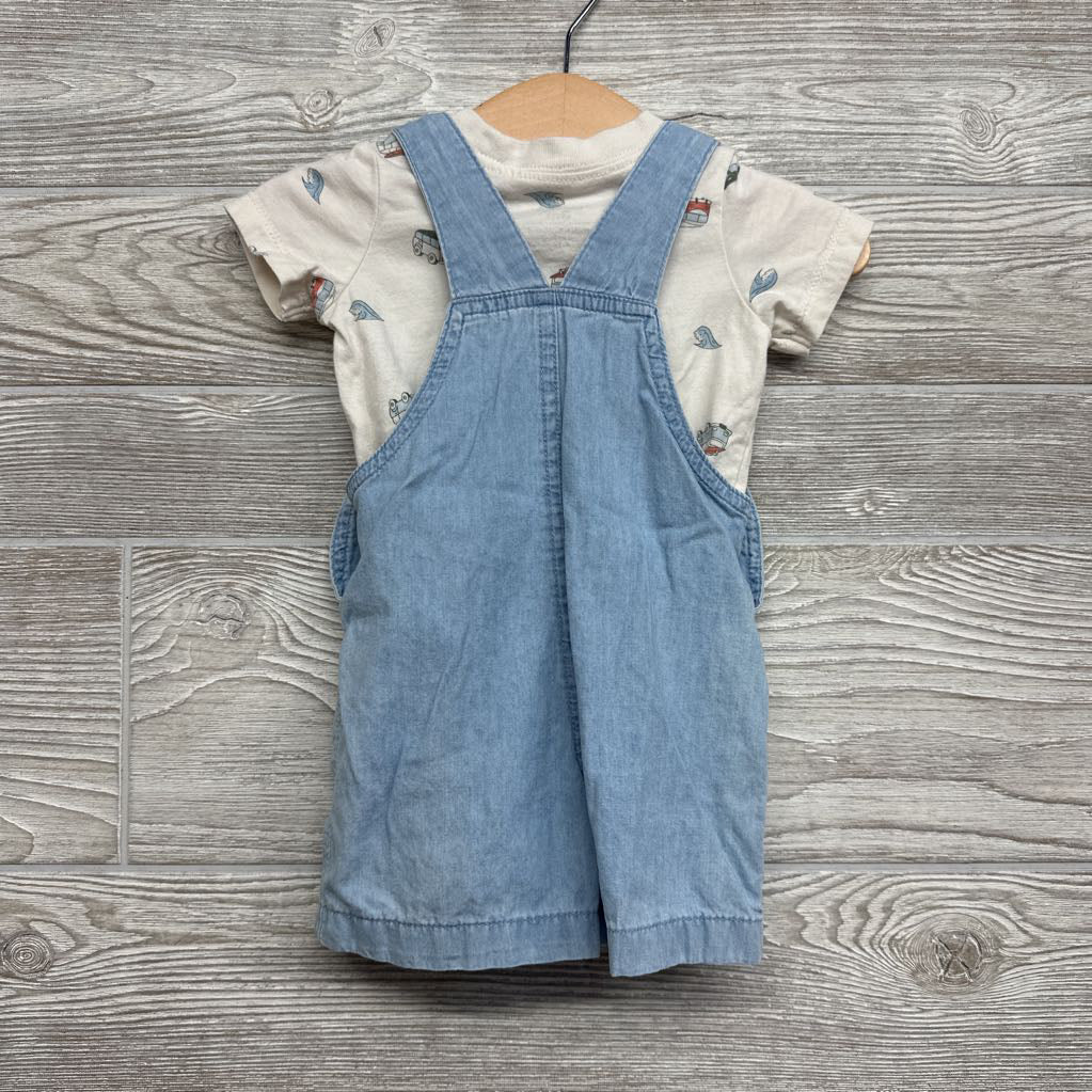 Chambray Shortalls W/ Shirt Surf Van 3M