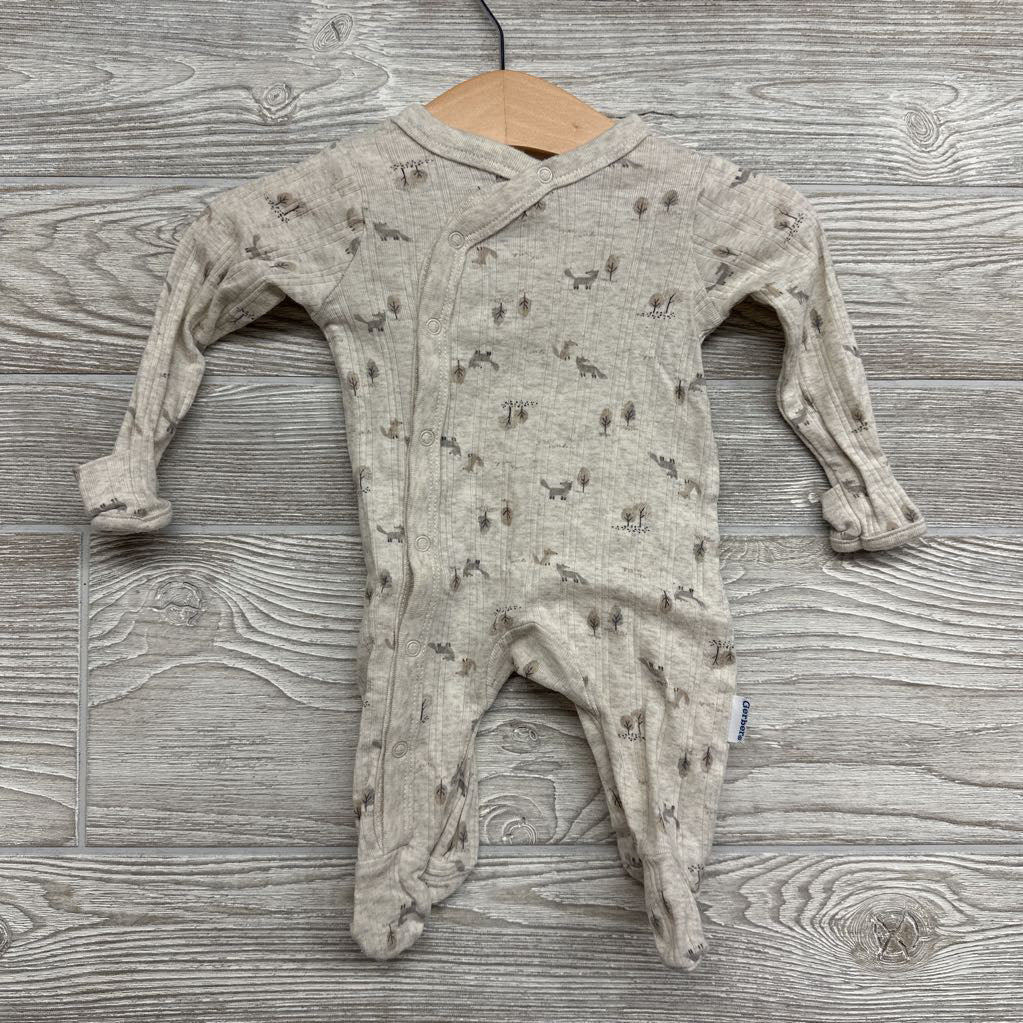 Side Snap Outfit Animals NB