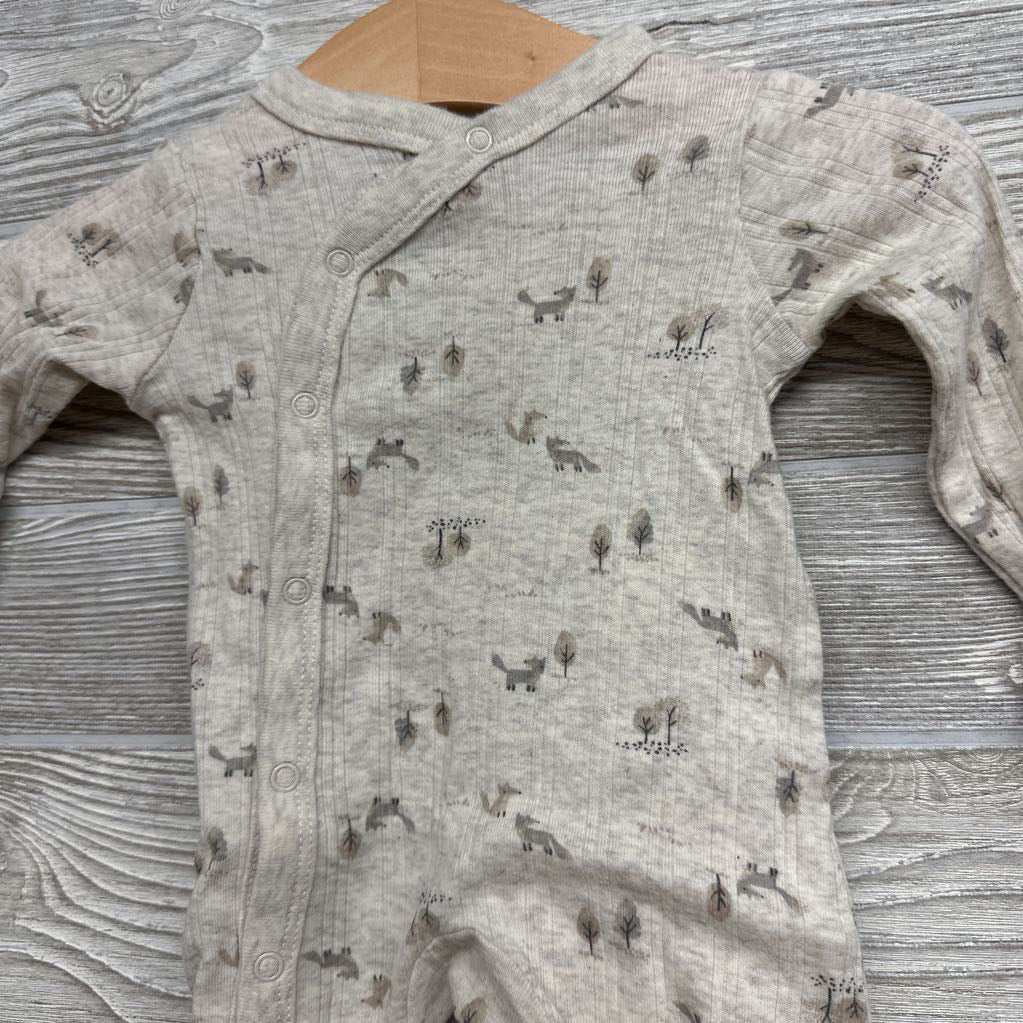 Side Snap Outfit Animals NB