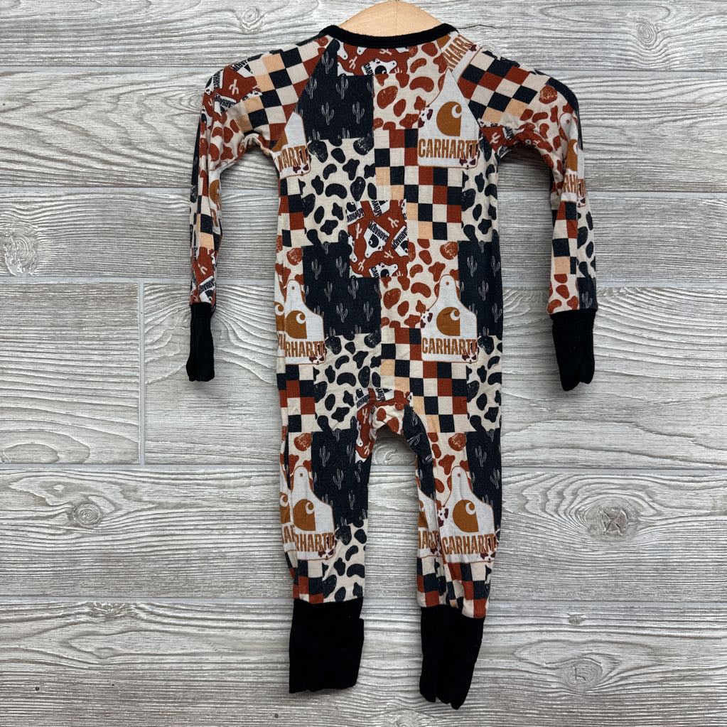 Bamboo Outfit Animal Print, Carhartt Checkered 3-6M