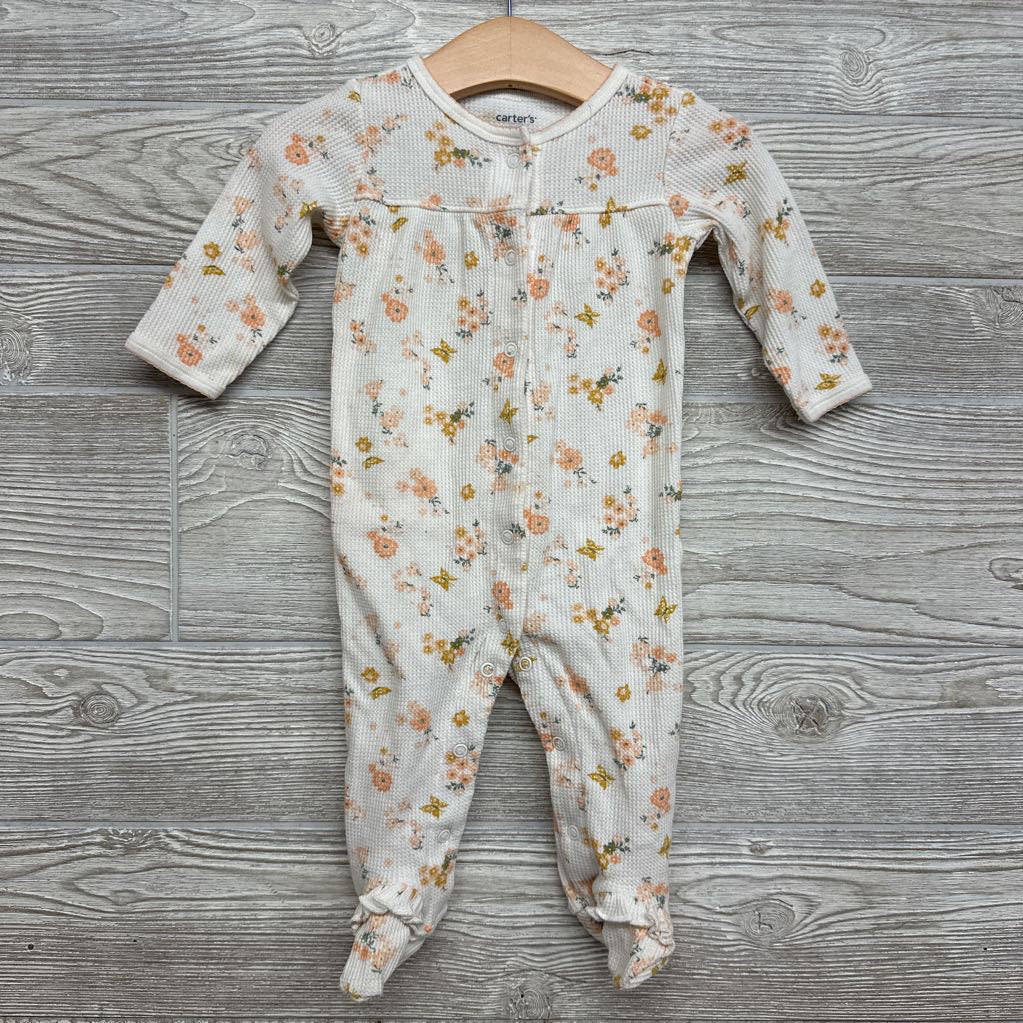Waffle Knit Snap Outfit Flowers 6M