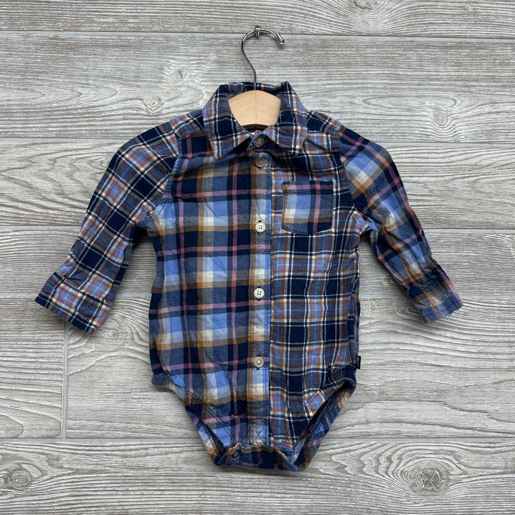 Button Up Bodysuit Plaid 9M