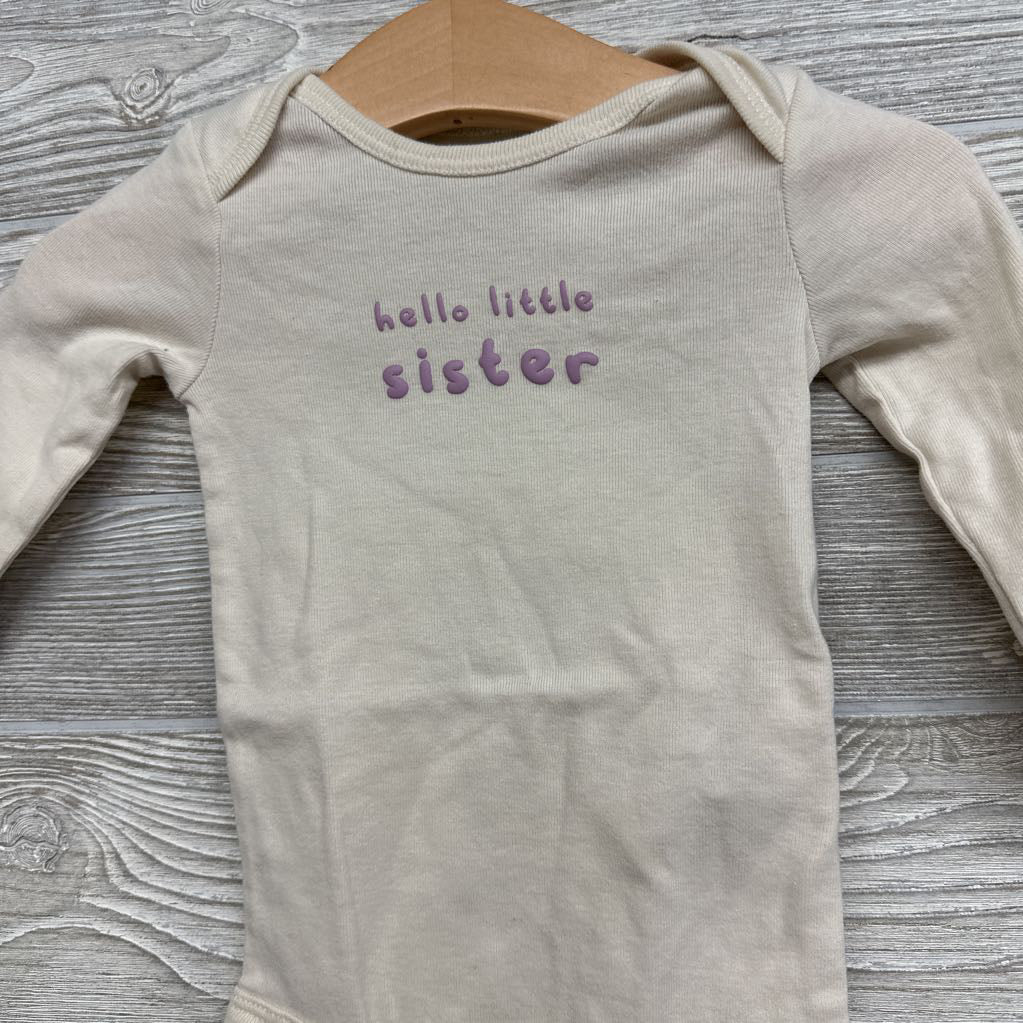 LS Bodysuit Hello Little Sister 3-6M