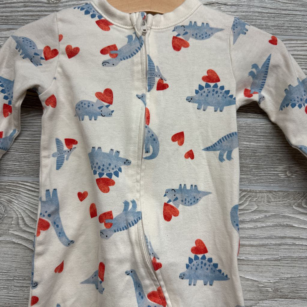 Sleeper Dinosaurs W/ Hearts 3-6M