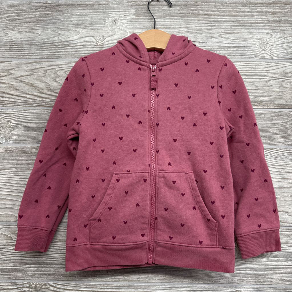 Full Zip Hoodie Hearts 5t