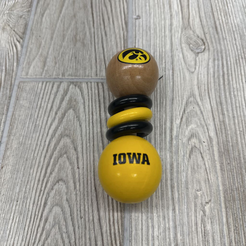 Wooden Rattle Set Iowa Hawkeyes