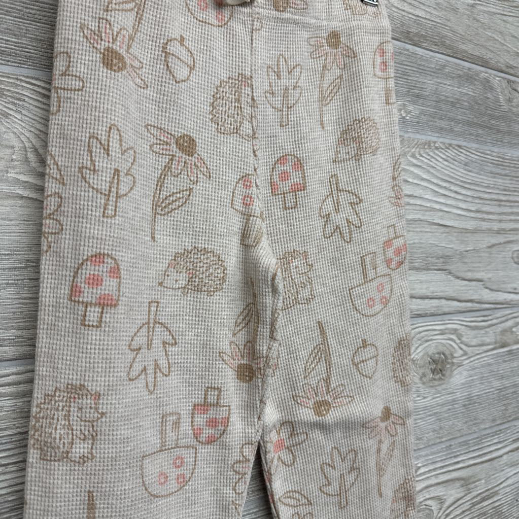 Waffle Knit Pants Flowers, Acorns & Mushrooms 5t