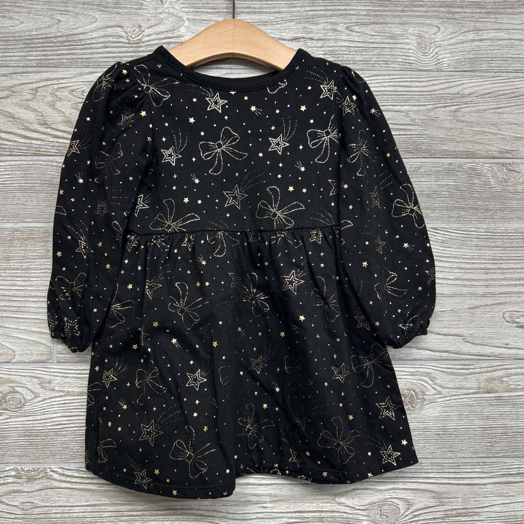 LS Dress Bows & Stars 3t