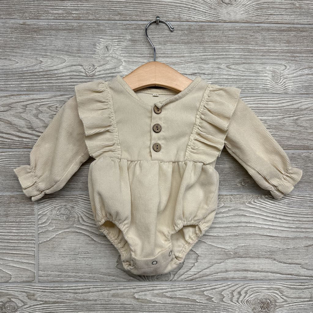 Ribbed Bodysuit W/ Ruffles 6-9M