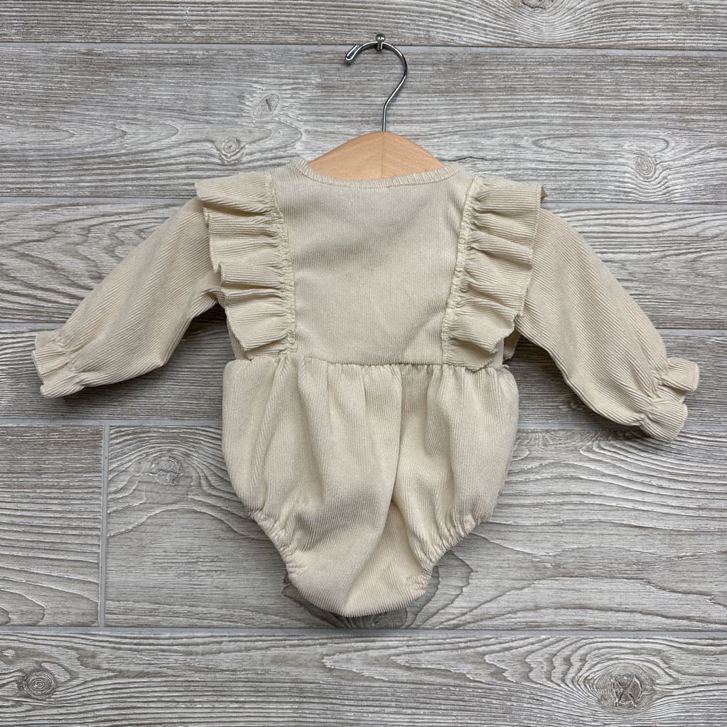 Ribbed Bodysuit W/ Ruffles 6-9M