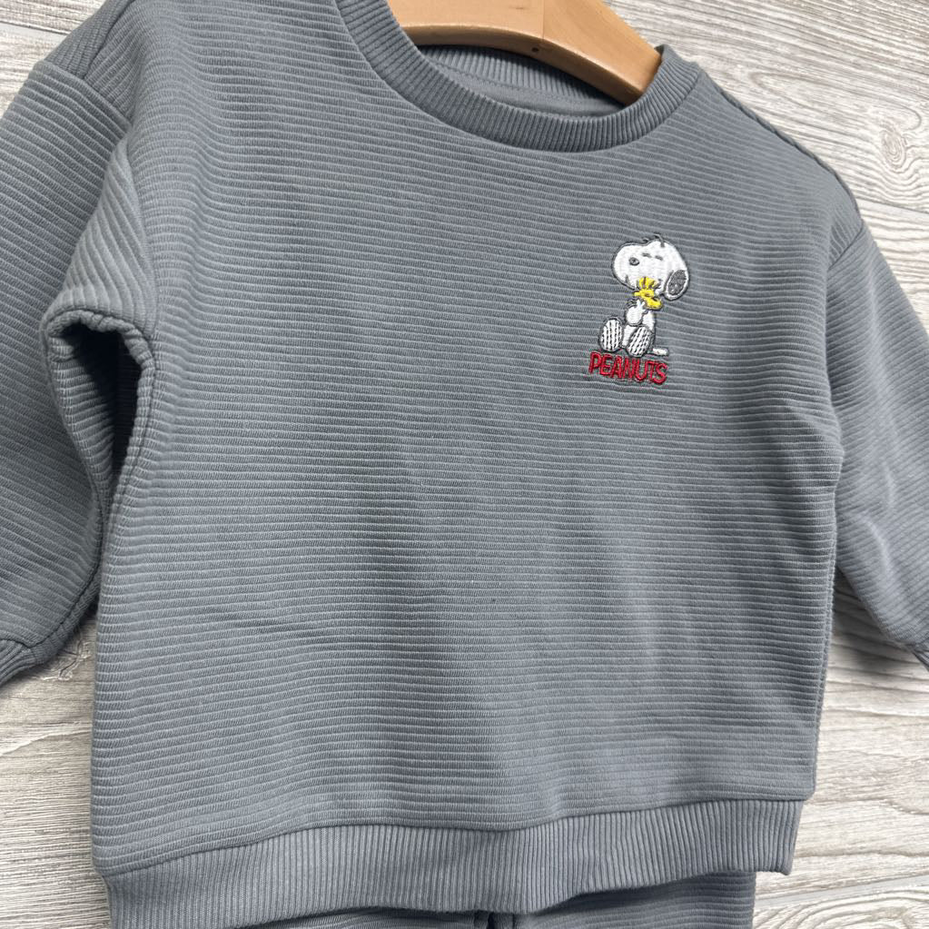 LS Ribbed Shirt & Joggers Snoopy 12M