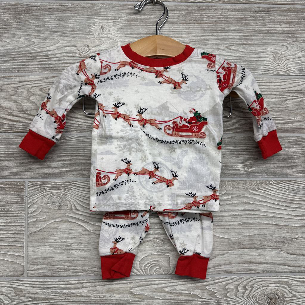 2 Pc Pj Santa & Sleigh 0-3M