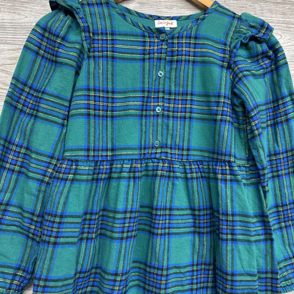 Plaid Peplum Dress 10-12
