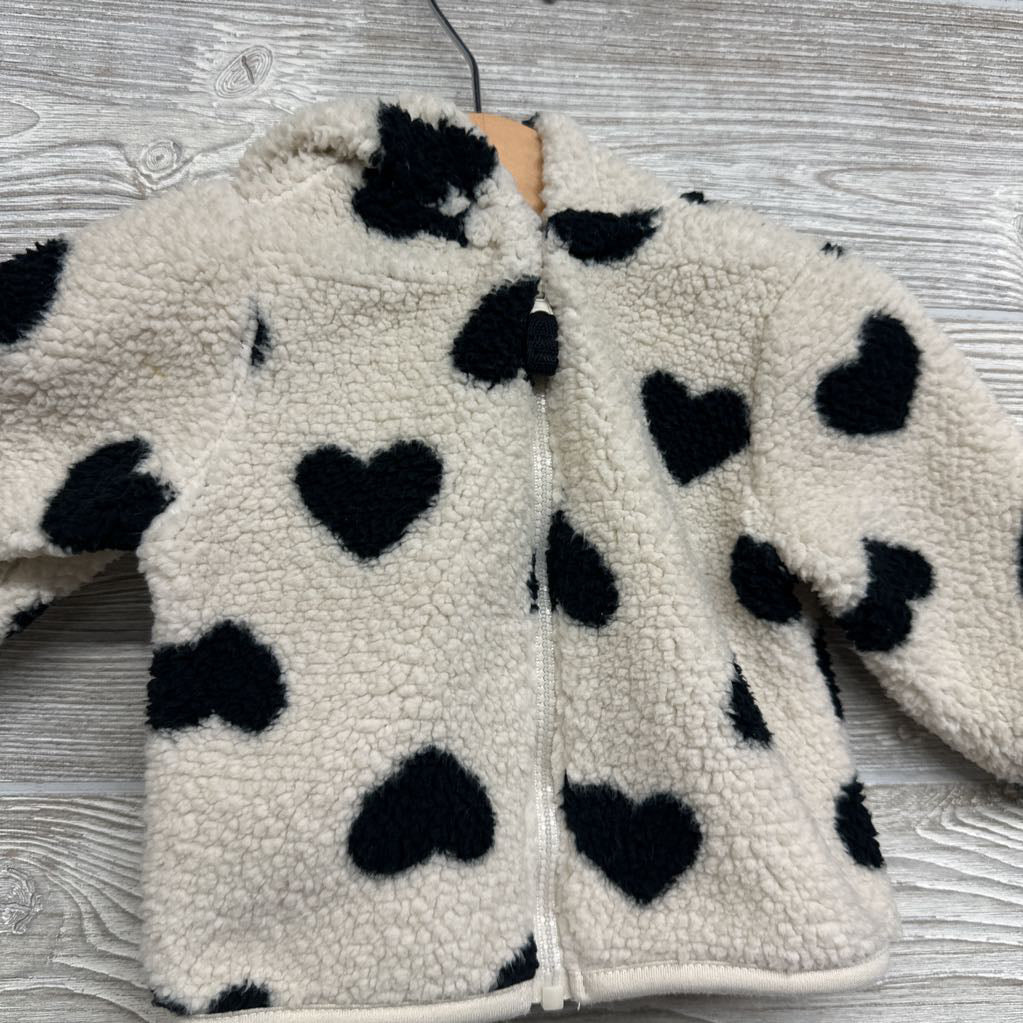 Sherpa Jacket Hearts 0-3M