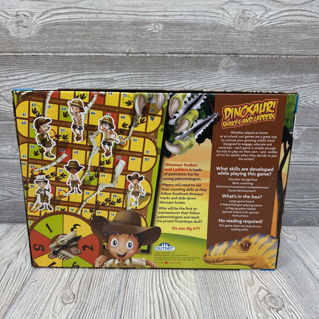 Dinosaur Snakes & Ladders Game