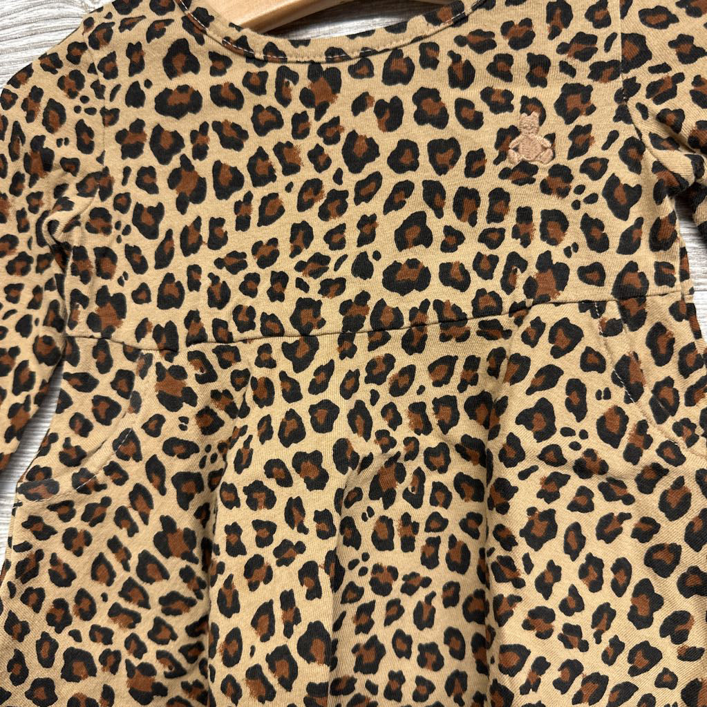 LS Animal Print Dress 6-12M