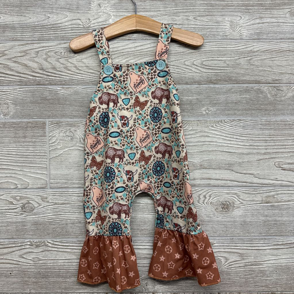 Flare Overalls Howdy, Buffalo 6-12m